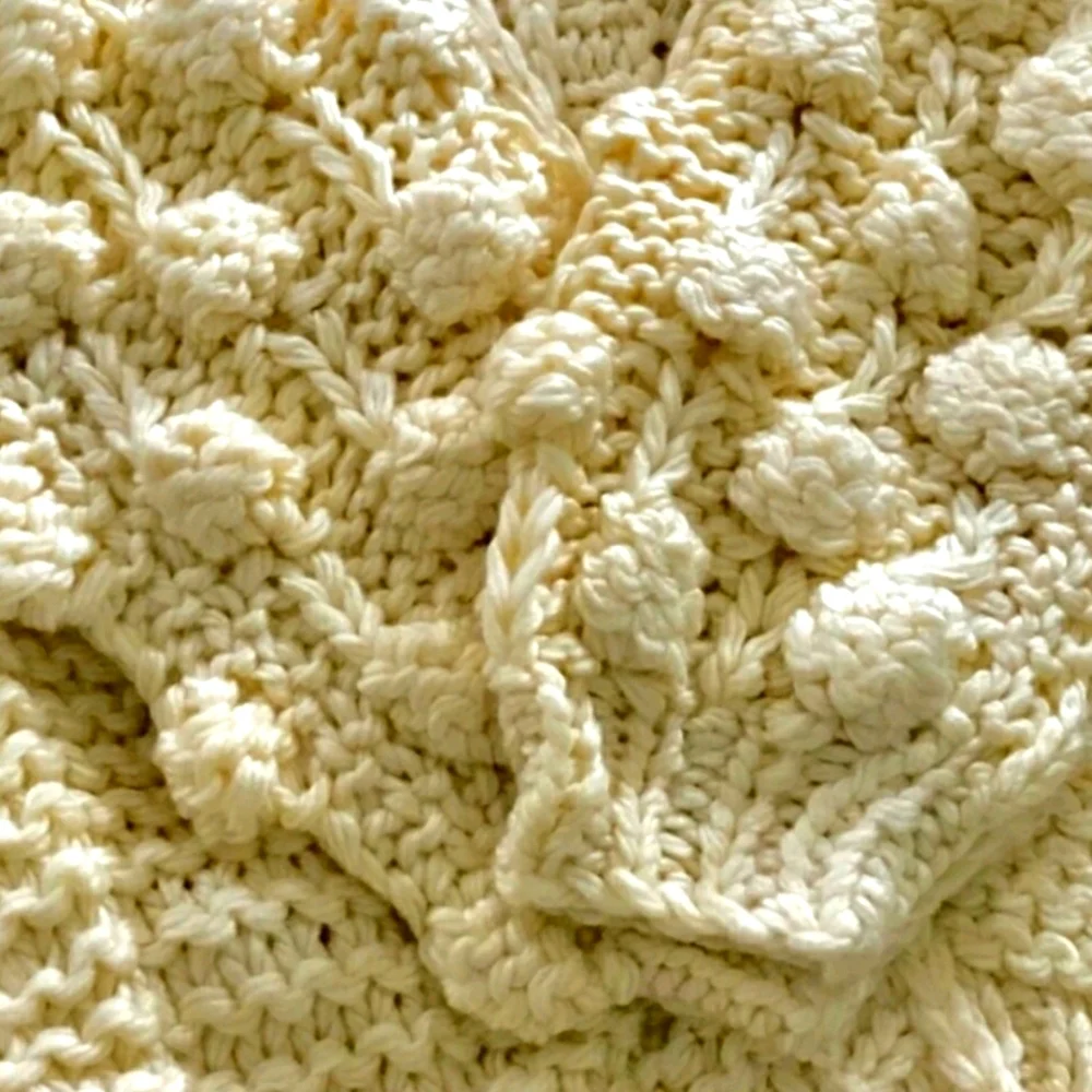 In Loom pom pom sleeved cardigan cream S/M - Picture 2 of 7